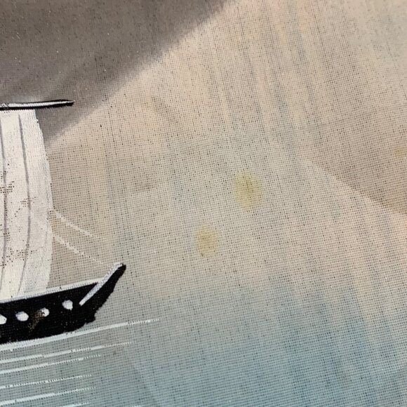 MCM Pair of Hand-Painted Asian Silk Painting: Mt. Fuji, Pagodas, Trees Signed - Picture 3 of 10